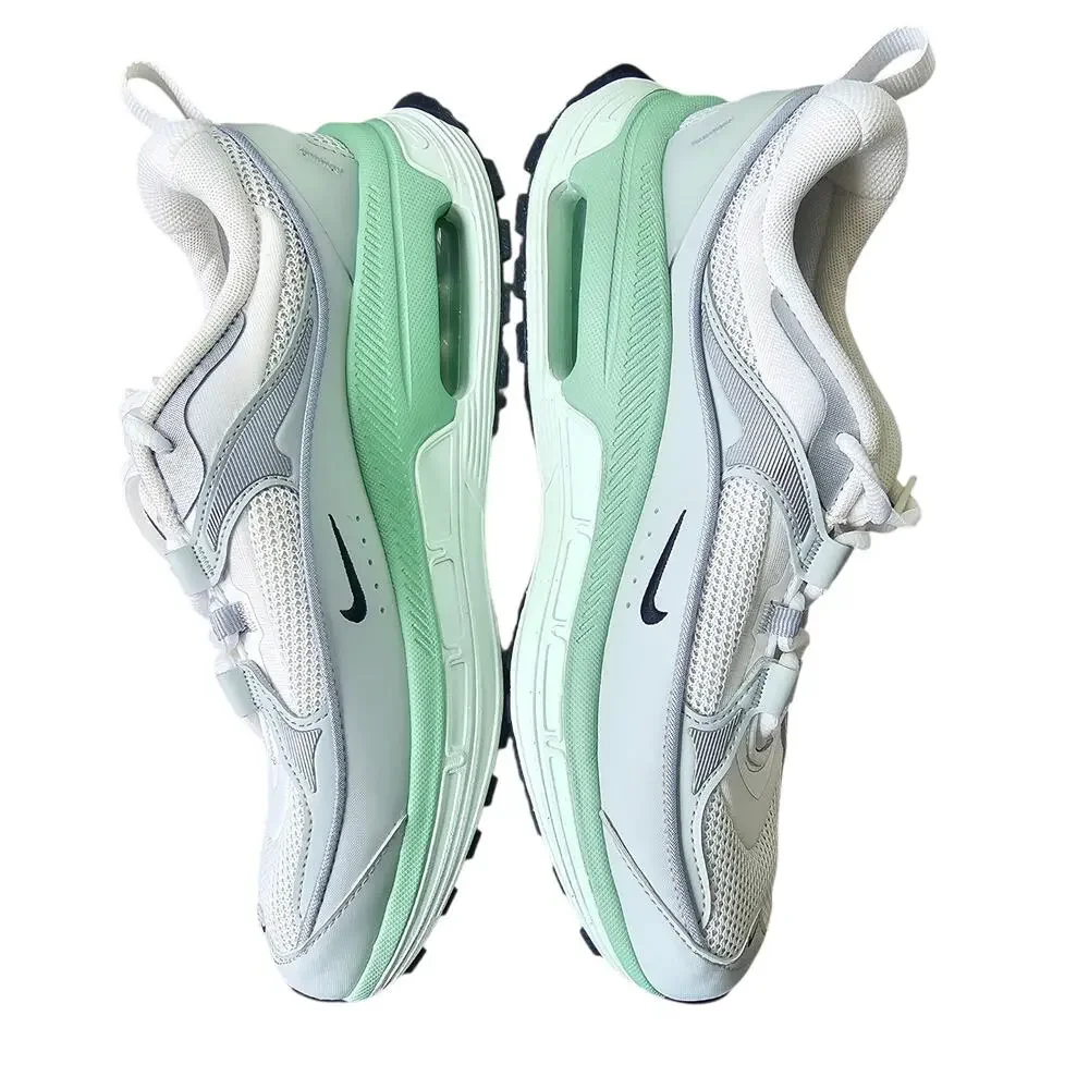 Nike Women's Air Max Bliss Next Nature‎ Casual Shoes Size 9.5 White/Silver/Green
